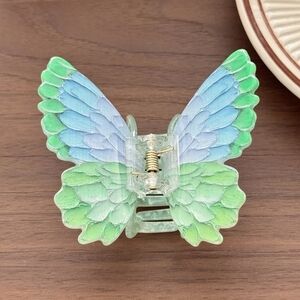Butterfly Hair Clip - Green and Blue
